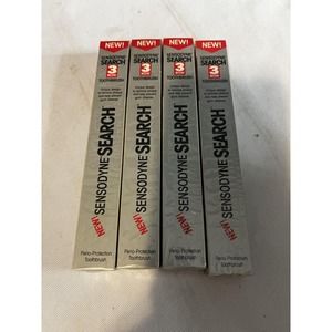 Lot of 4 New Vintage Sensodyne Search Toothbrushes Adult Full Size Rare